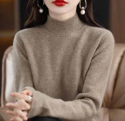 Autumn/Winter Half-High Collar Sweater