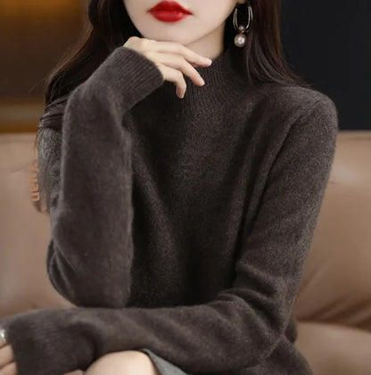 Autumn/Winter Half-High Collar Sweater