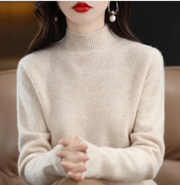 Autumn/Winter Half-High Collar Sweater