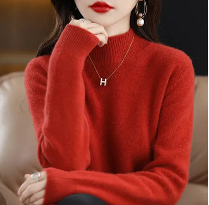 Autumn/Winter Half-High Collar Sweater