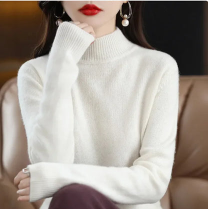 Autumn/Winter Half-High Collar Sweater