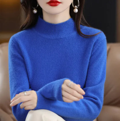 Autumn/Winter Half-High Collar Sweater