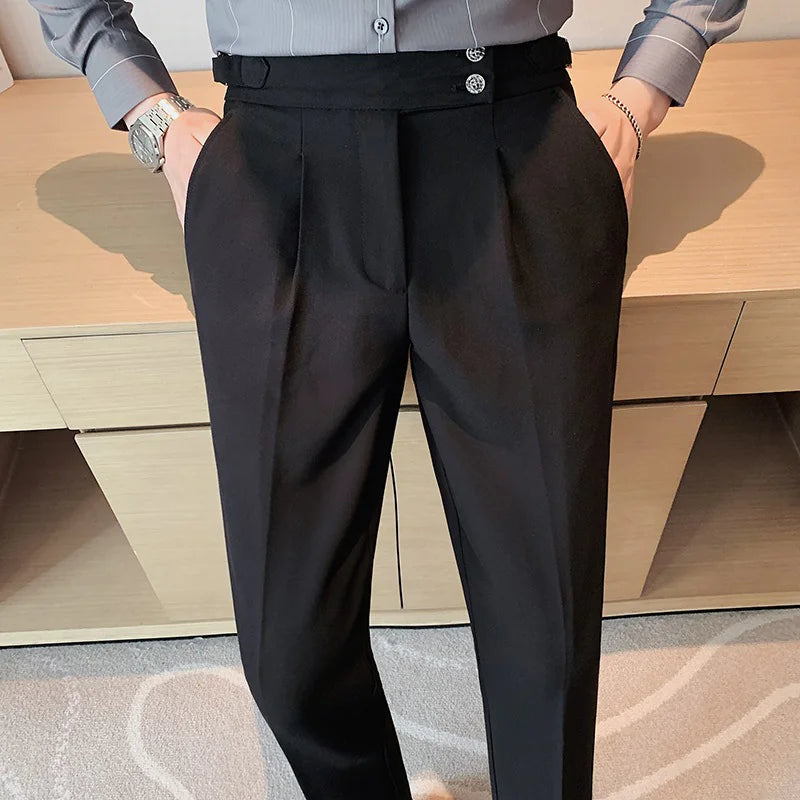 Elegant British-Style Men’s Business Pants