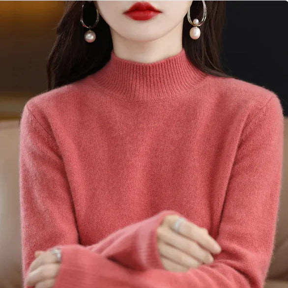 Autumn/Winter Half-High Collar Sweater